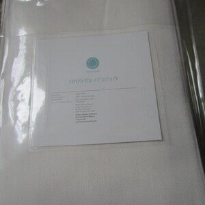 NWT/Martha Stewart Fabric Shower Curtain ~ White ~ BRAND NEW, SEALED!